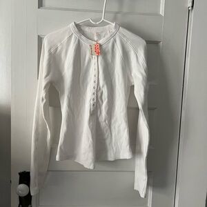 NWT Free People Knit Kick Off Layer Long Sleeve Henley Top